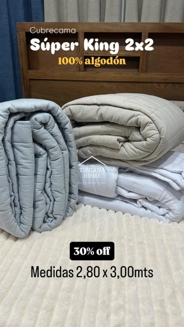 Cubrecama 100% Algodón 2.80 x 3.00mts