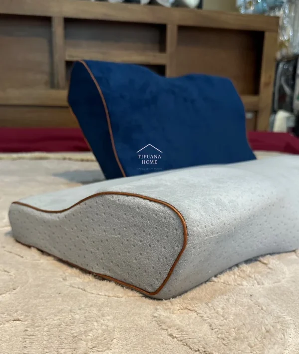 almohada-viscoelastica-cervical-gris-azul Almohada Viscoelástica Cervical