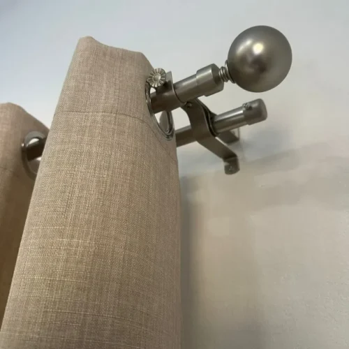 Barral Porta-cortinas Doble de Metal Extensible