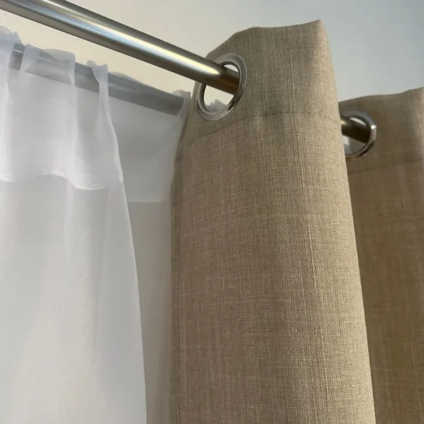 Barral Porta-cortinas Doble de Metal Extensible