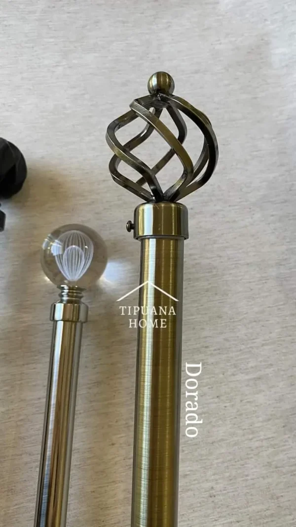 Barral Porta-cortinas de Metal Extensible 2,20 a 3,90mts