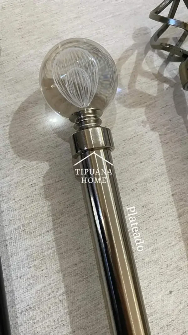 Barral Porta-cortinas de Metal Extensible 2,20 a 3,90mts