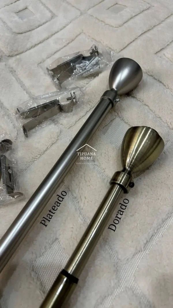 Barral Porta-cortinas de Metal Extensible Copa Fino