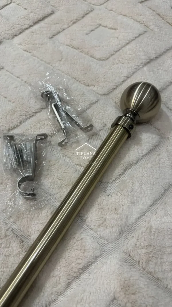 Barral Porta-cortinas de Metal Extensible Pelotita Grueso