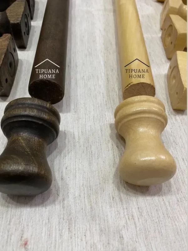 Barral Porta-cortinas de Madera Grueso