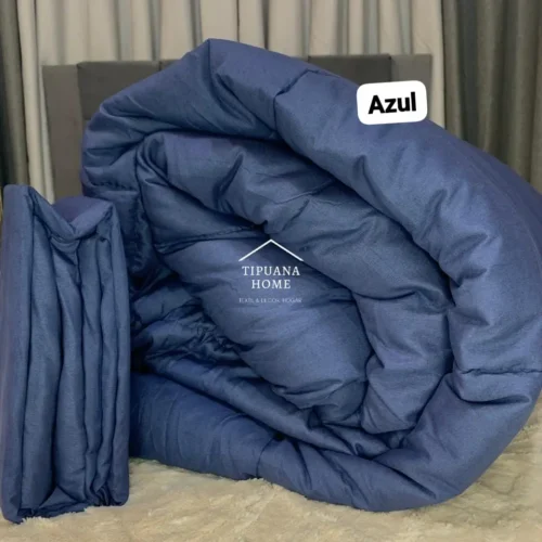 edredon-5pzas-casatex-azul Juego de Edredón 5pzas King / Super King Casatex