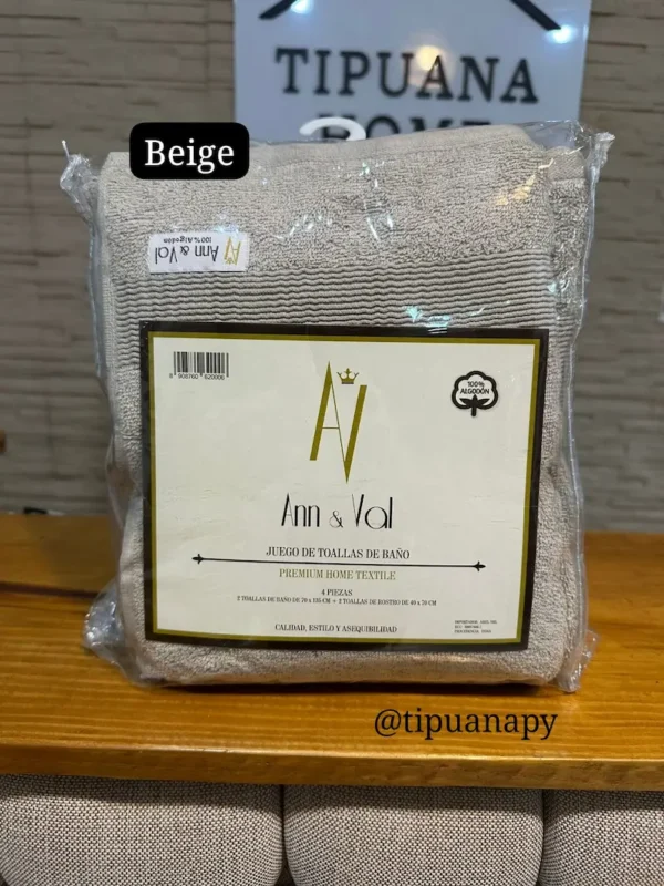 Juego de Toallas 4 pzas Ann y Val