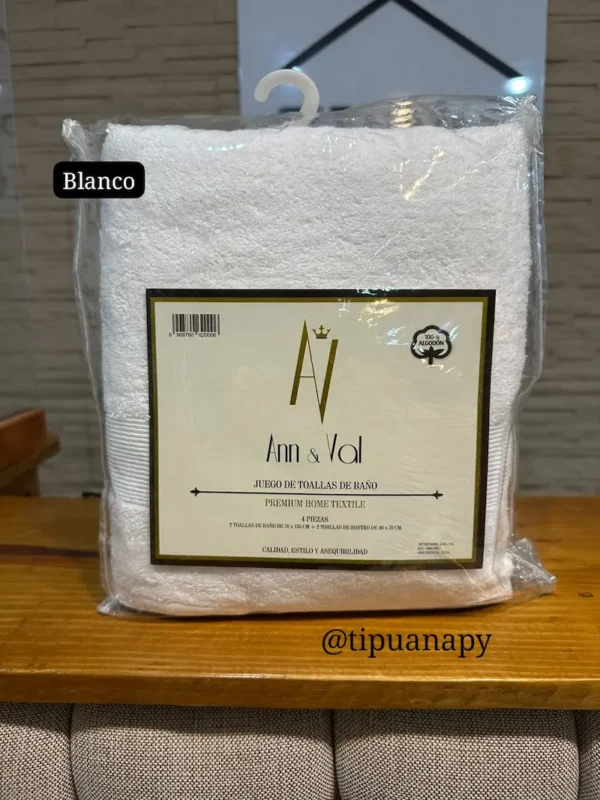 Juego de Toallas 4 pzas Ann y Val