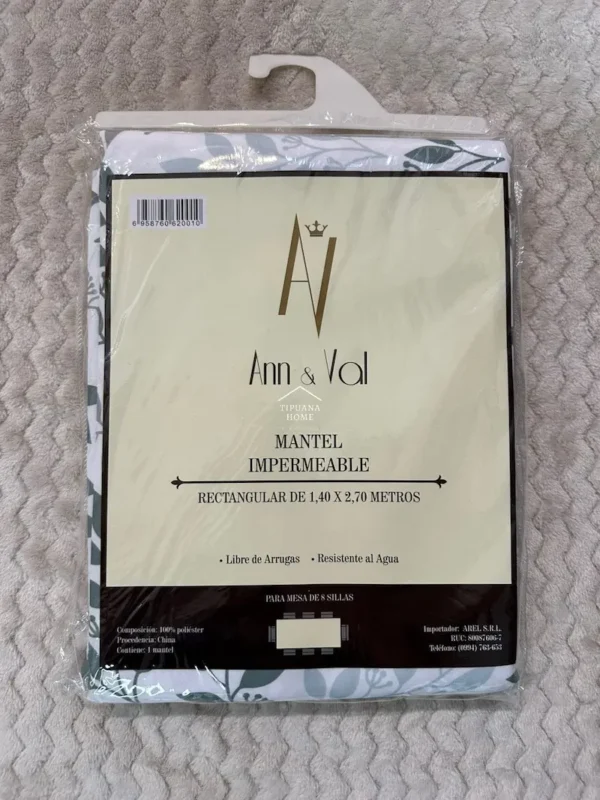 Mantel Impermeable Rectangular/Redondo Ann y Val