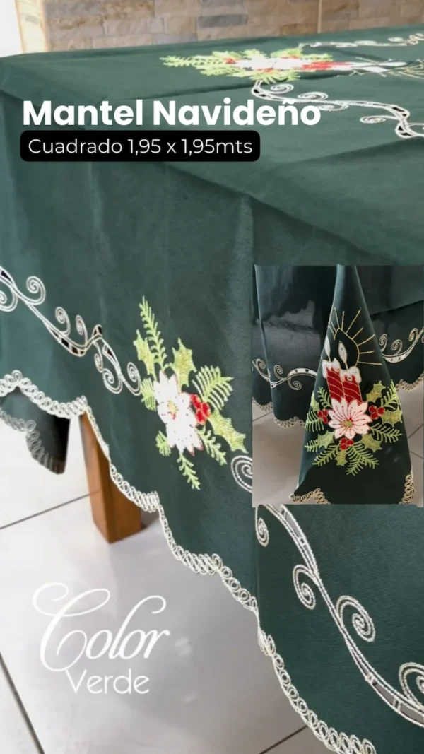 Mantel P/ Mesa Cuadrada 8 sillas
