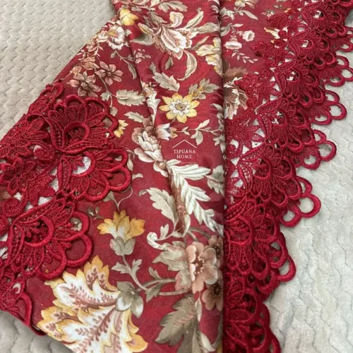 Mantel P/ Mesa Rectangular 6 sillas Rojo
