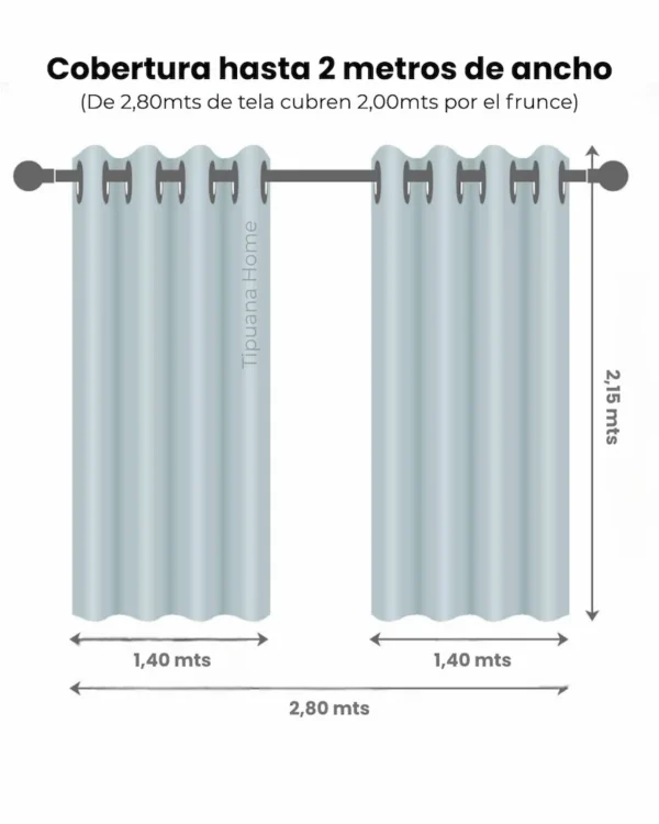 Cortina Blackout Oferta 2.80 x 2.15 mts