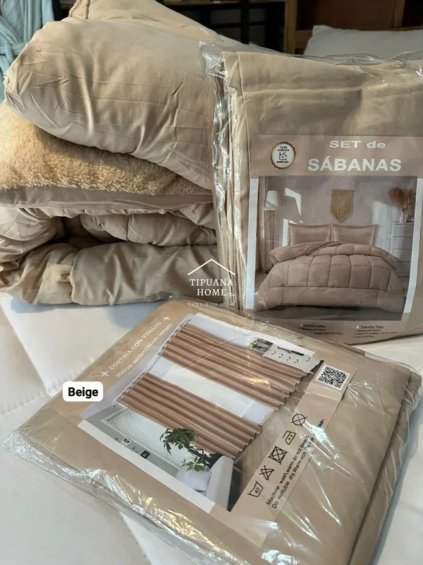 cobertor-doblefaz-7pzas-king-beige Cobertor Doble Faz King 7pzas