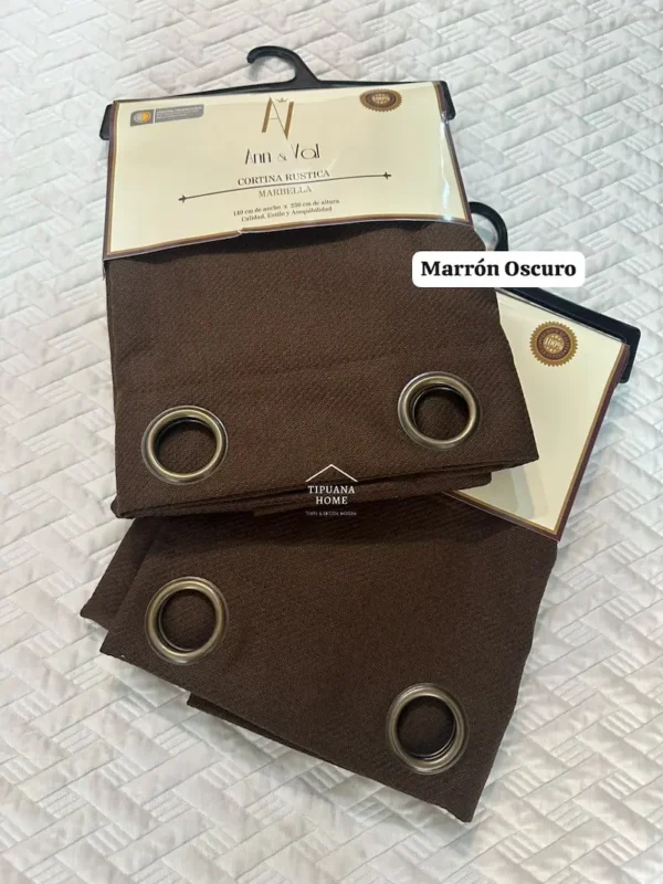 cortina-marbella-marron-oscuro Cortinas Semitraslúcidas Marbella 2.80 x 2.30 mts
