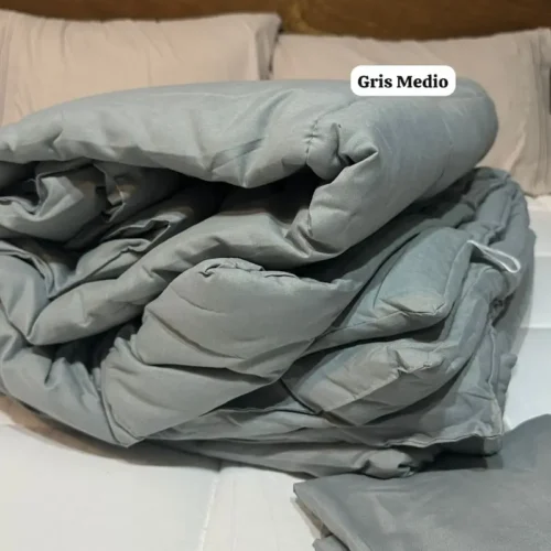 edredon-3pzas-casatex-gris-medio Juego de Edredón 3pzas King / Super King Casatex
