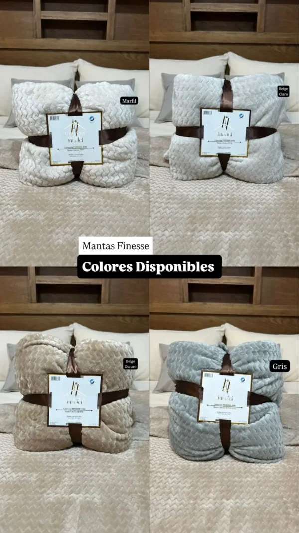 mantas-finesse-colores-4 Combo Manta Finesse + 2 fundas