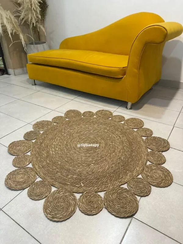 Alfombra de Yute Redondo 120 cm de díametro