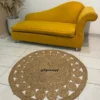 Alfombra de Yute Redondo 120 cm de díametro