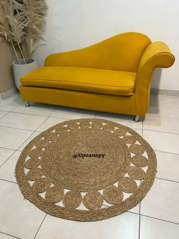 Alfombra de Yute Redondo 120 cm de díametro