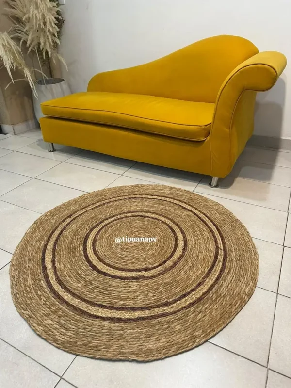 Alfombra de Yute Redondo 120 cm de díametro