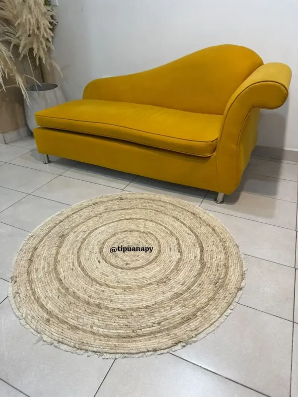 Alfombra de Yute Redondo 120 cm de díametro