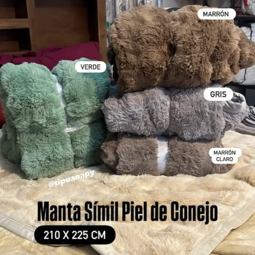 Mantas Símil Piel de Conejo