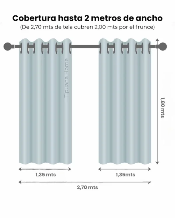 Cortina Blackout Corto 270x180cm