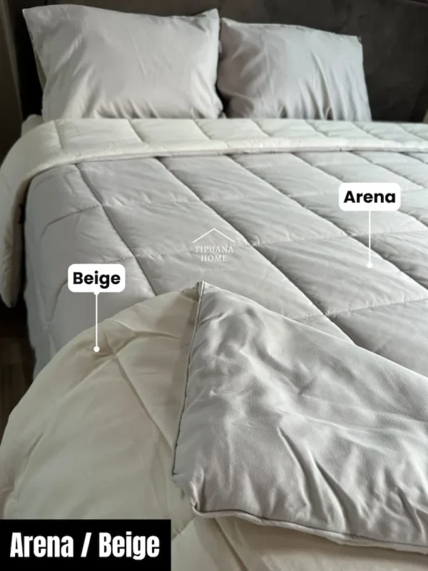 edredon-premium-bicolor-arena-beige Edredón Premium Bicolor Doble Faz