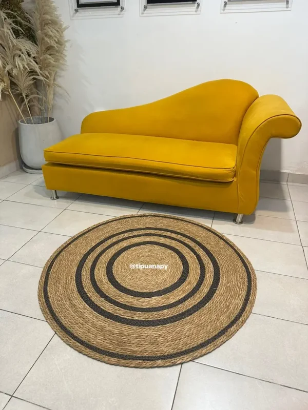 Alfombra de Yute Redondo 120 cm de díametro