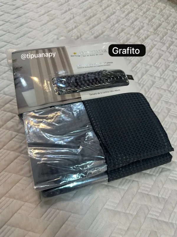 Cortina para Baño 180x180cm con ganchos